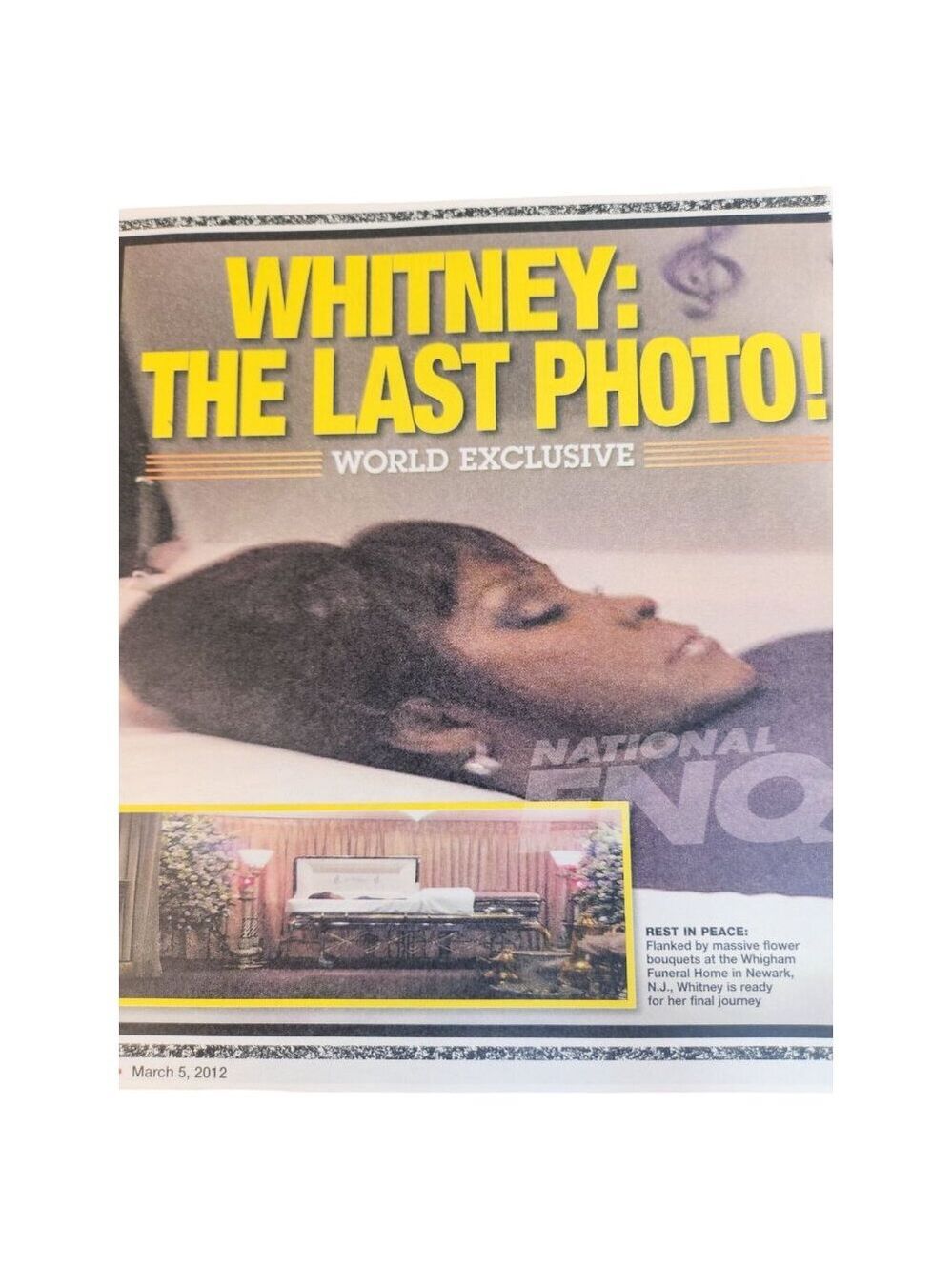 Whitney Houston Magazine Lot National Enquirer March 2012 Special Editions - Picture 5 of 6